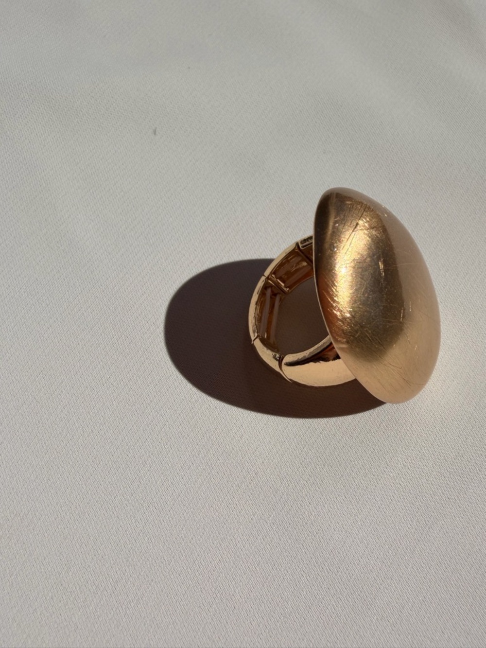 Brushed Gold Dome Ring - Picture 4 of 5